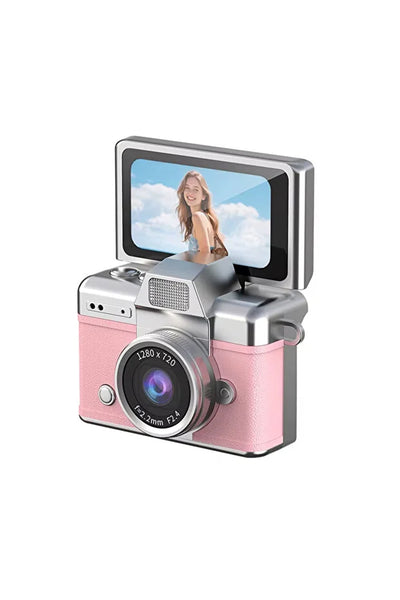 Retro Mini Vlog Kamera HD 720P Dijital Fotoğraf Makinesi Taşınabilir Nostaljik Kamera 📸