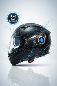 Q28 Kameralı Bluetooth Kask Interkom | 1080P | Su Geçirmez | LCD Ekran
