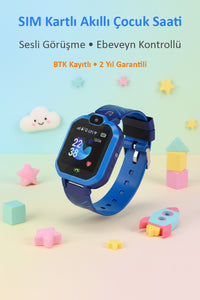 SIM Kartlı Akıllı Çocuk Saati | Sesli Görüşme | Ebeveyn Kontrollü | BTK Kayıtlı