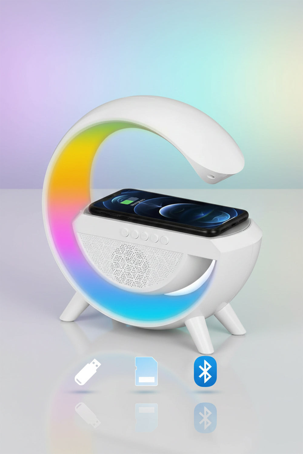 G Bluetooth Hoparlör & 15W Kablosuz Şarjlı Akıllı Gece Lambası