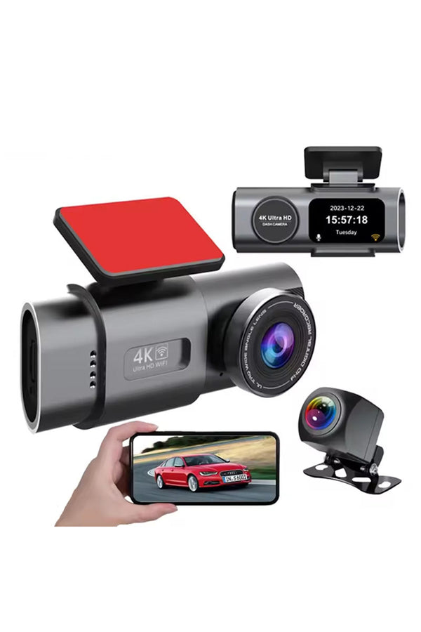 L308 4K Çift Kameralı Araç Kamerası | GPS + WiFi | Gece Görüş