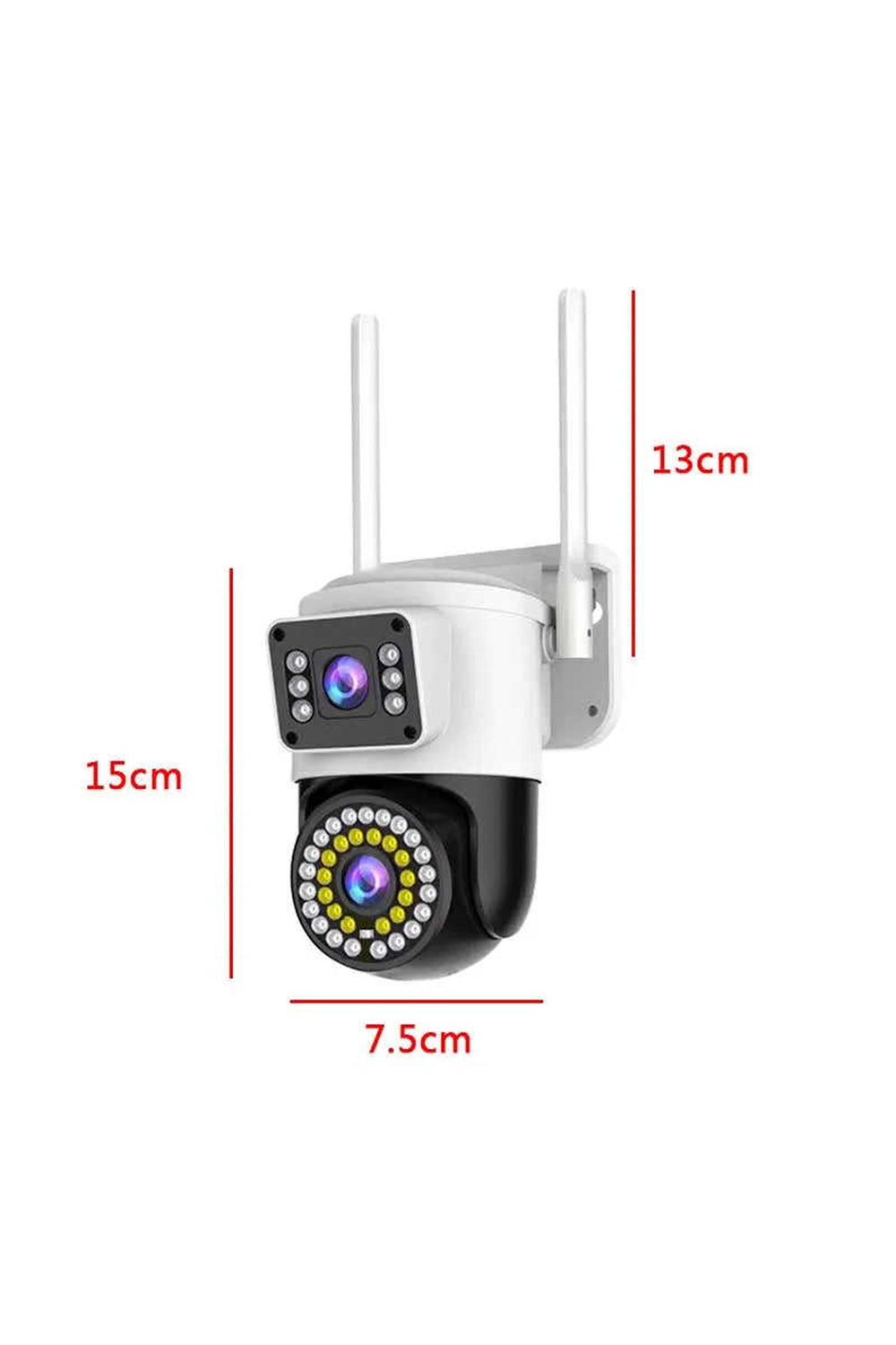 LF-006 4MP Çift Lens WiFi Güvenlik Kamerası 120° Panoramik Gece Görüşlü IP Kamera
