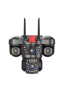 SNR1 6MP Çift Lens PTZ WiFi Güvenlik Kamerası 355° Gece Görüşlü IP66 Dış Mekan