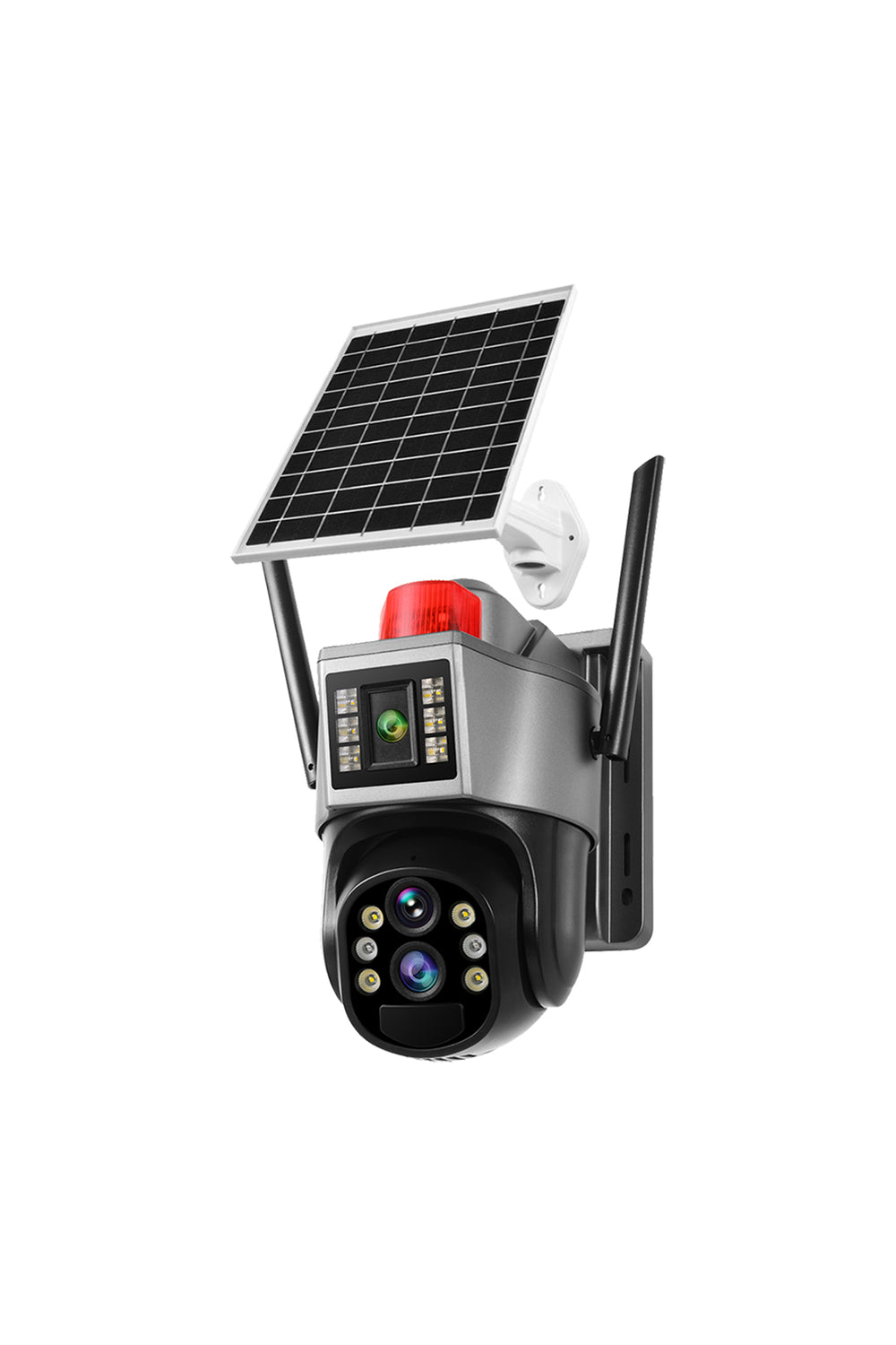 WR380 4G Solar Güvenlik Kamerası 3 Lens PTZ 10X Zoom SIM Kartlı IP66 Kamera