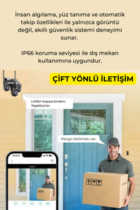 SNR3 7 Lens 3.5MP 4 Ekran PTZ WiFi Güvenlik Kamerası 30X Zoom IP66 Gece Görüşlü