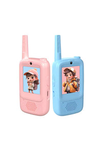 2 İnç Ekranlı Çocuk Telsizi Walkie Talkie 500m Menzil Type-C Şarjlı Oyuncak Telsiz