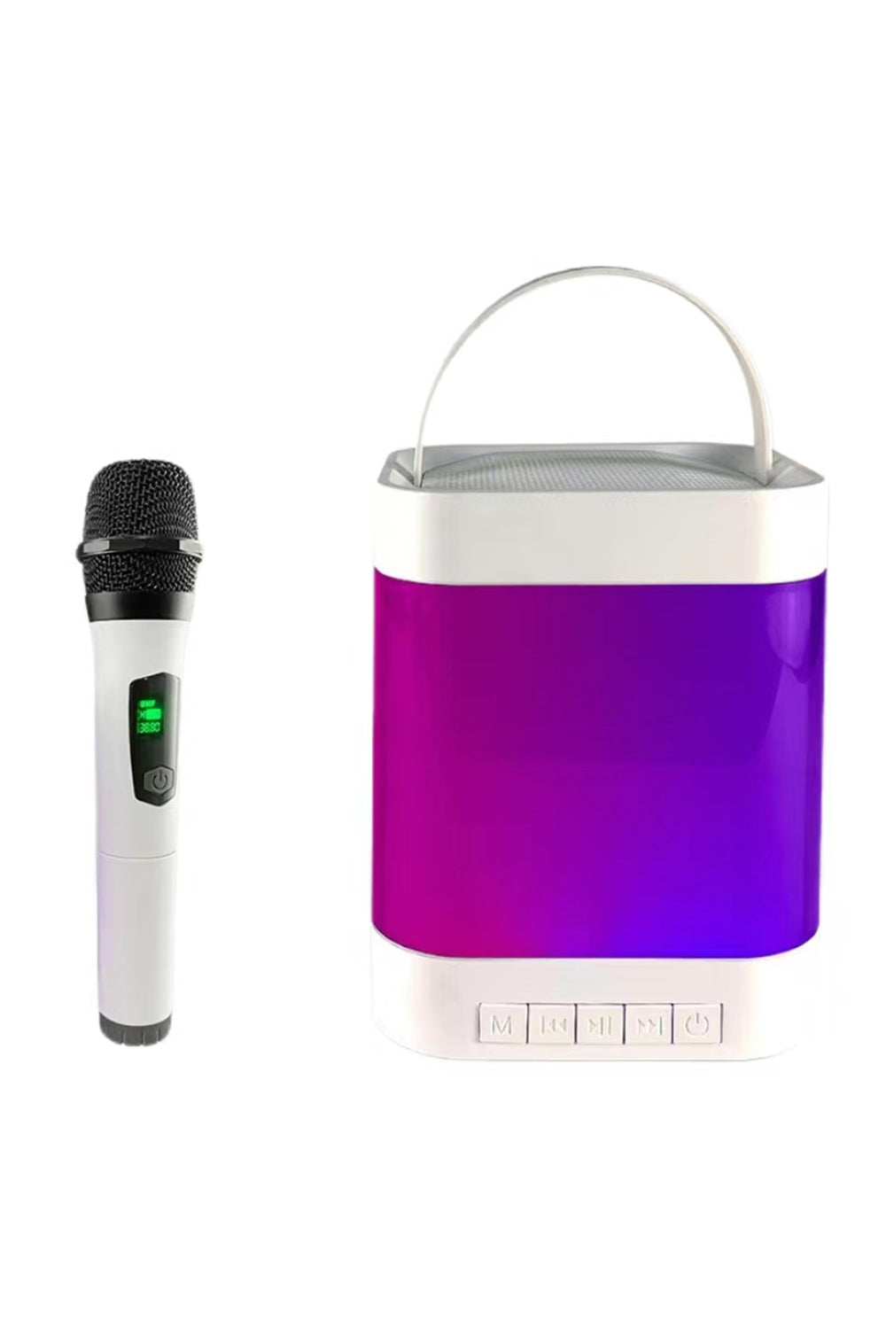 Z9 Kareoke Speaker Mikrafonlu Kablosuz Bluetooth Hoparlör RGB Işıklı