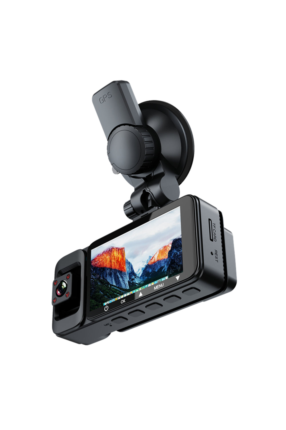 K02 ProMax 4K 3 Kameralı Araç İçi Kamera GPS WiFi Gece Görüşlü Ön Arka İç Kayıt
