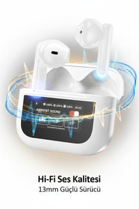 A11 Pro ANC & ENC Dokunmatik Ekranlı Bluetooth Kulaklık