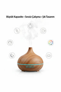 550ML Ultrasonik Aroma Difüzörü & Hava Nemlendirici