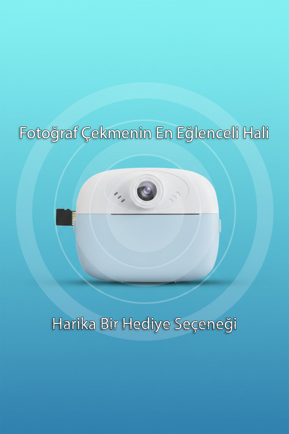 Anında Baskı Yapan Çocuk Fotoğraf Makinesi | Termal Baskı | Video Kayıt