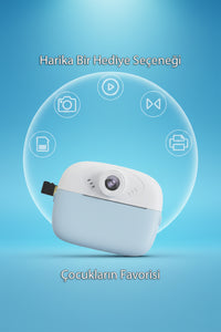 Anında Baskı Yapan Çocuk Fotoğraf Makinesi | Termal Baskı | Video Kayıt