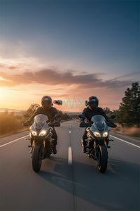 Q08 2X Motosiklet Kask İnterkom Kulaklık | 2 Kişi Eşleşme | 1000m Mesafe | Su Geçirmez